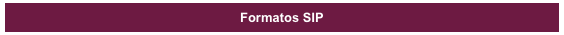 Formatos SIP